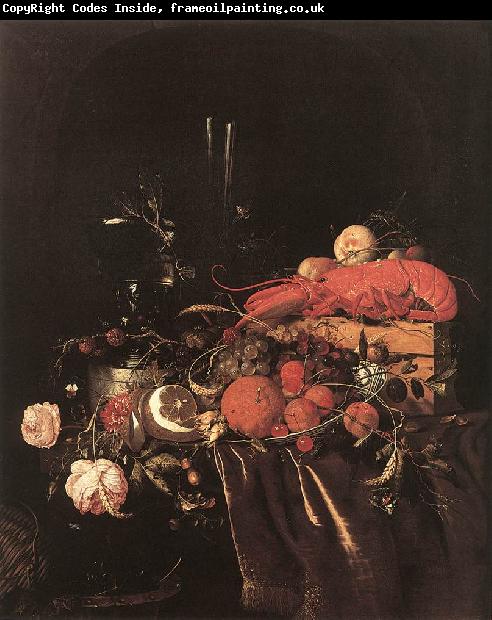 HEEM, Jan Davidsz. de Still-Life with Fruit, Flowers, Glasses and Lobster sf